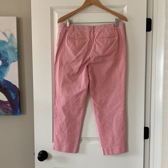 Talbots 10 crop pants red white - Picture 7 of 11